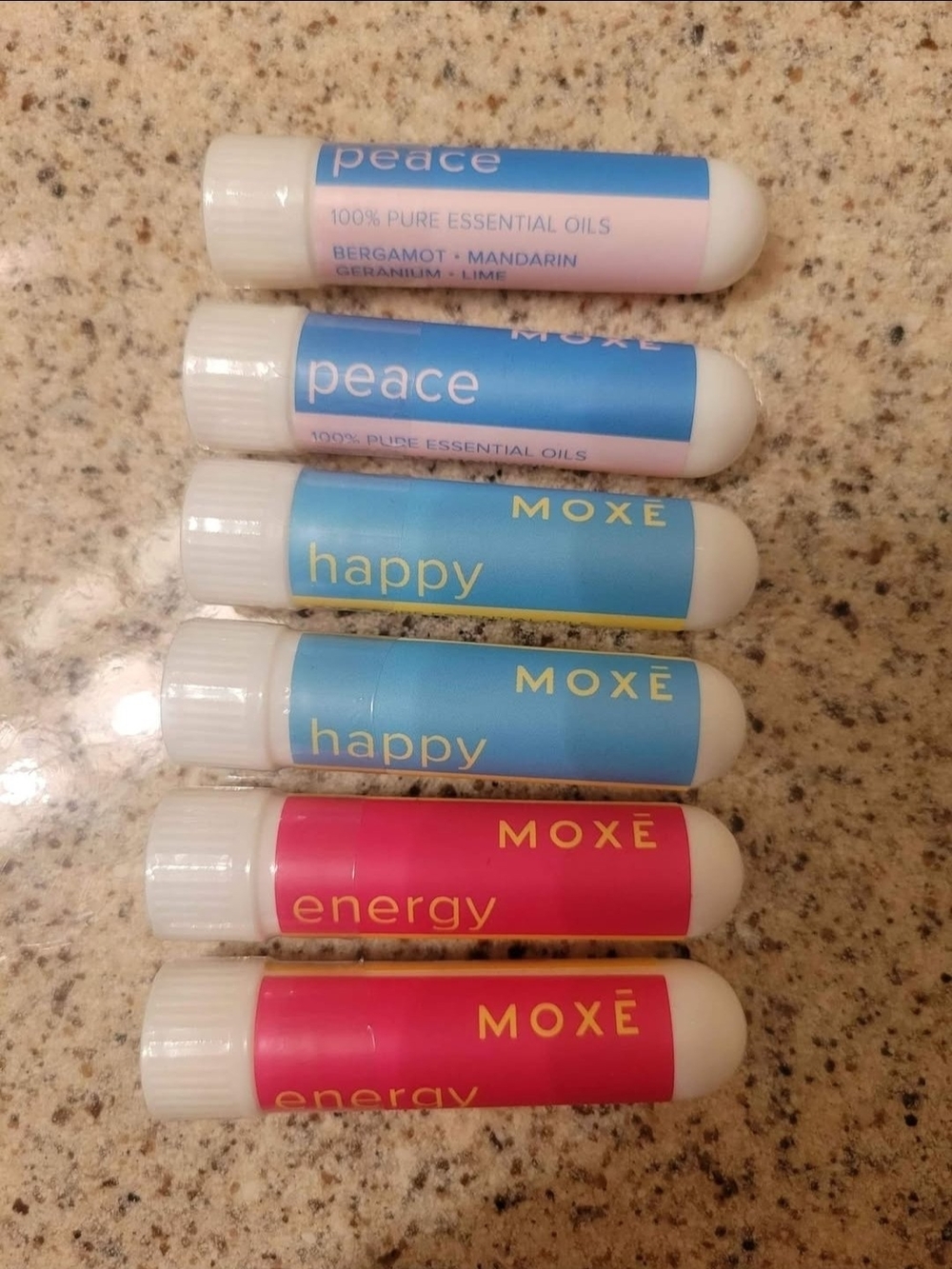 6 MOXE Peace, Happy, Energy Inhaler Set